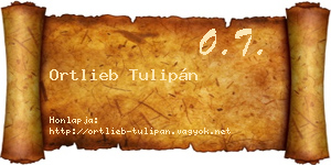 Ortlieb Tulipán névjegykártya