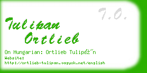 tulipan ortlieb business card